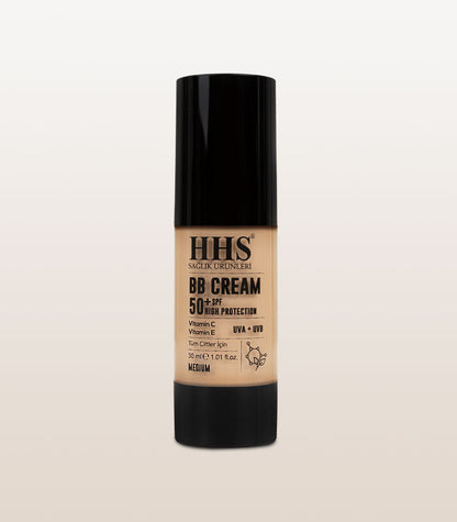 HHS BB Cream with Sunscreen SPF 50+ | UVA &amp; UVB Protection | Natural Glow Finish
