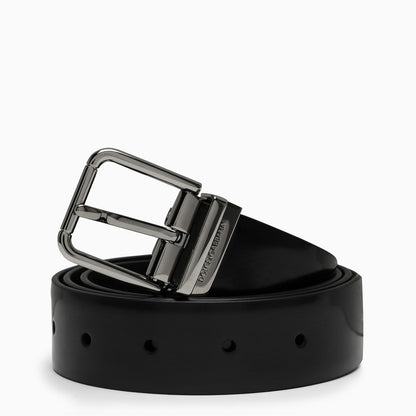 Dolce&amp;Gabbana Black Leather Belt