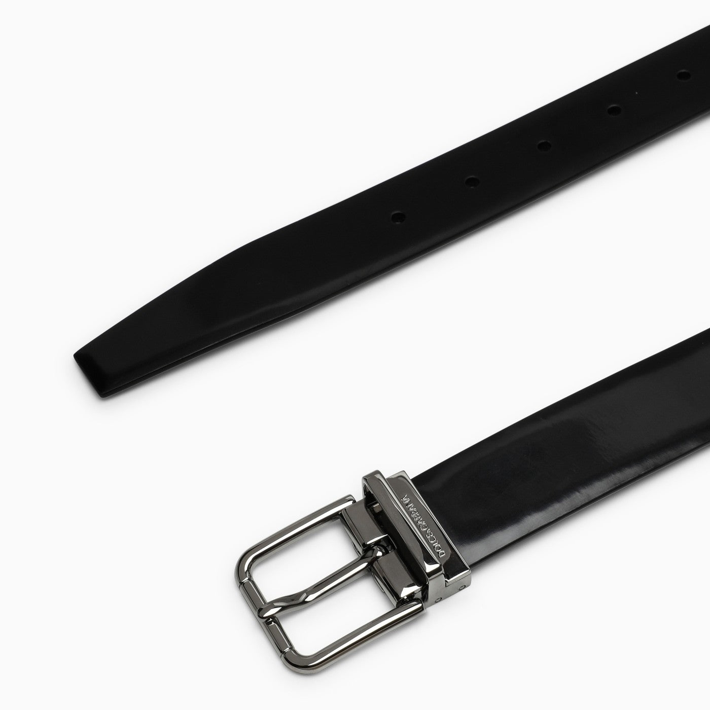 Dolce&amp;Gabbana Black Leather Belt