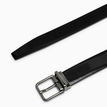 Dolce&amp;Gabbana Black Leather Belt