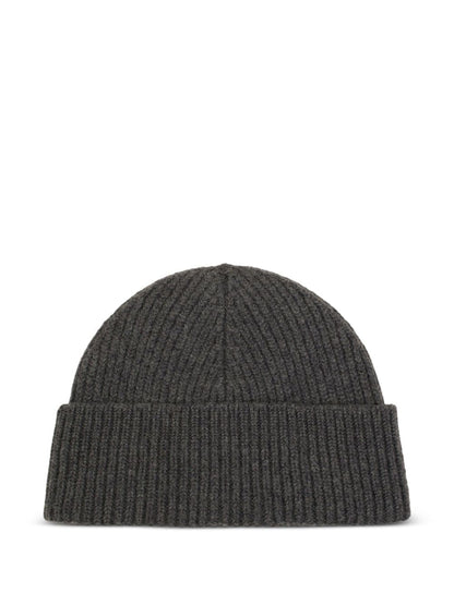 AMI PARIS Wool Beanie with Signature Heart Patch