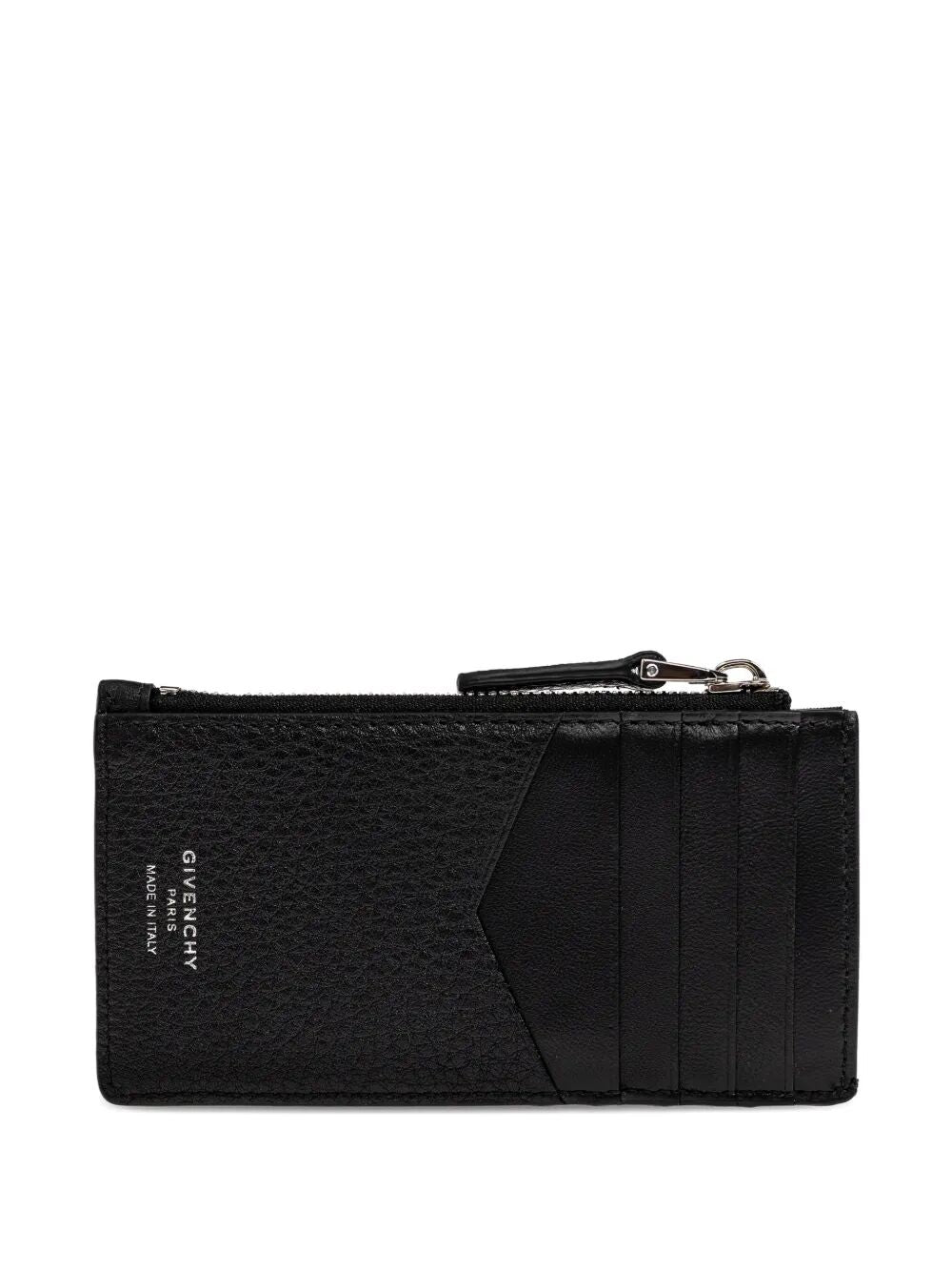 GIVENCHY Mini Grain Leather Card Holder with Zip - SS26
