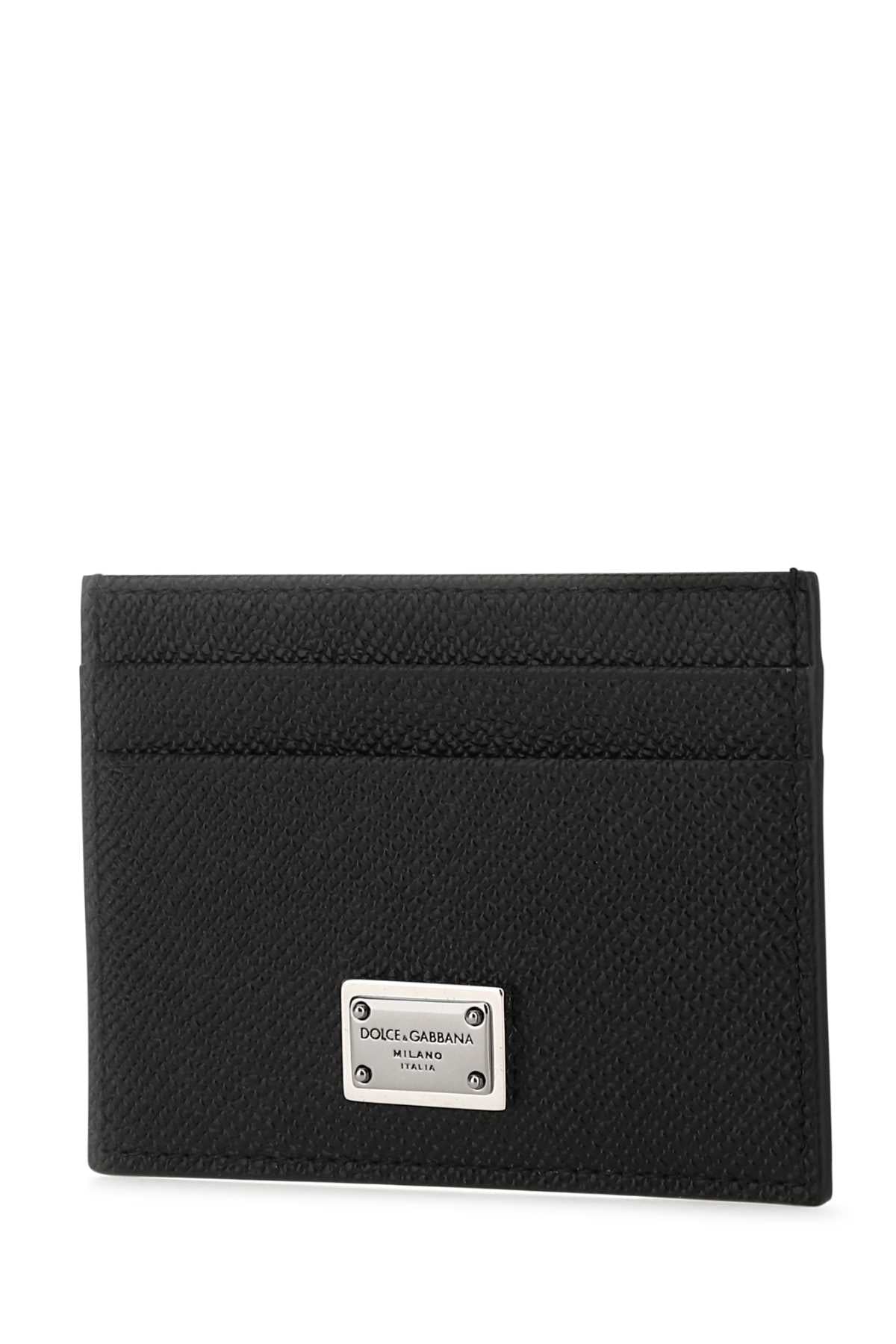 DOLCE &amp; GABBANA Mini Calfskin Card Holder with Four Slots