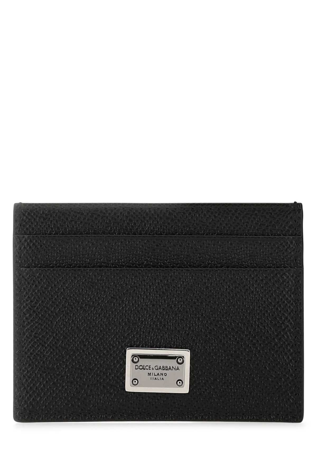DOLCE &amp; GABBANA Mini Calfskin Card Holder with Four Slots