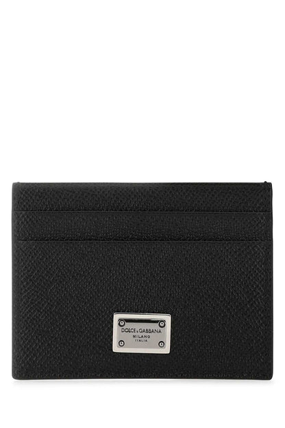 DOLCE &amp; GABBANA Mini Calfskin Card Holder with Four Slots