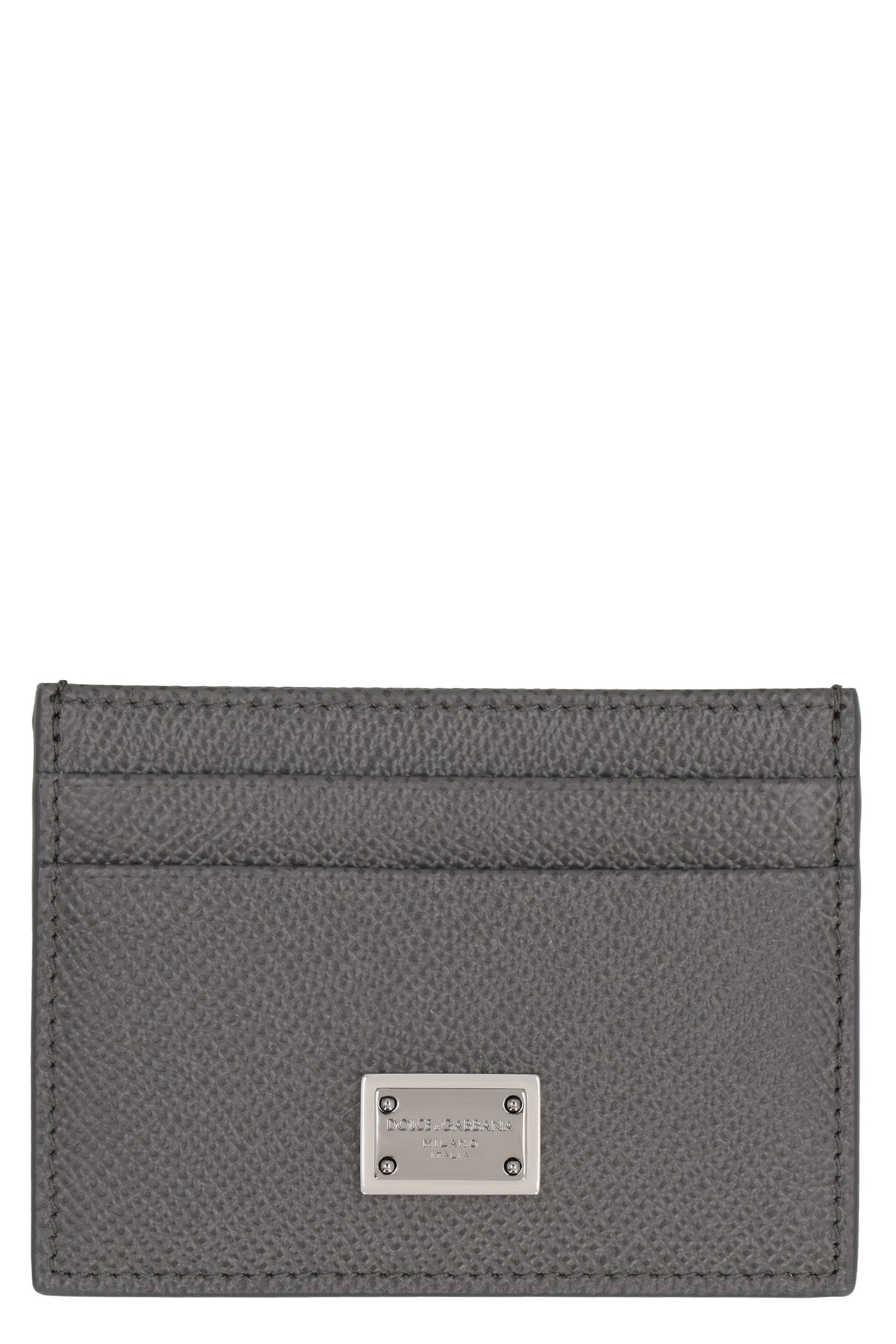 DOLCE &amp; GABBANA Mini Leather Card Holder with Dauphine Print