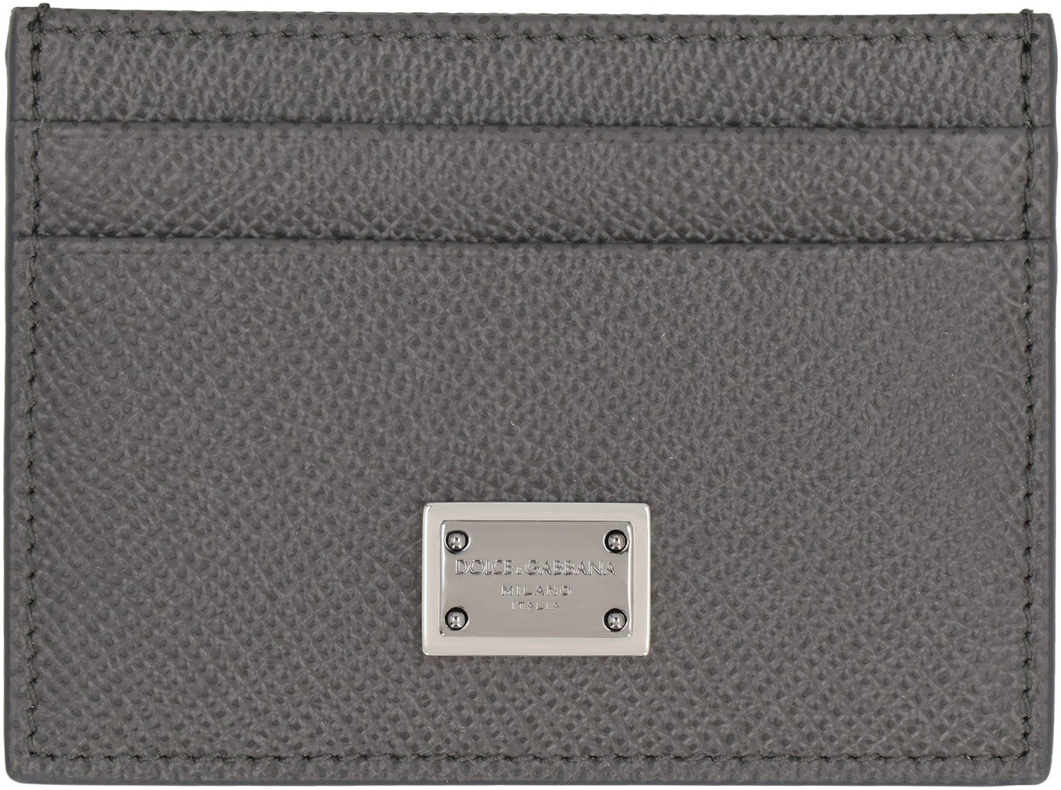 DOLCE &amp; GABBANA Mini Leather Card Holder with Dauphine Print