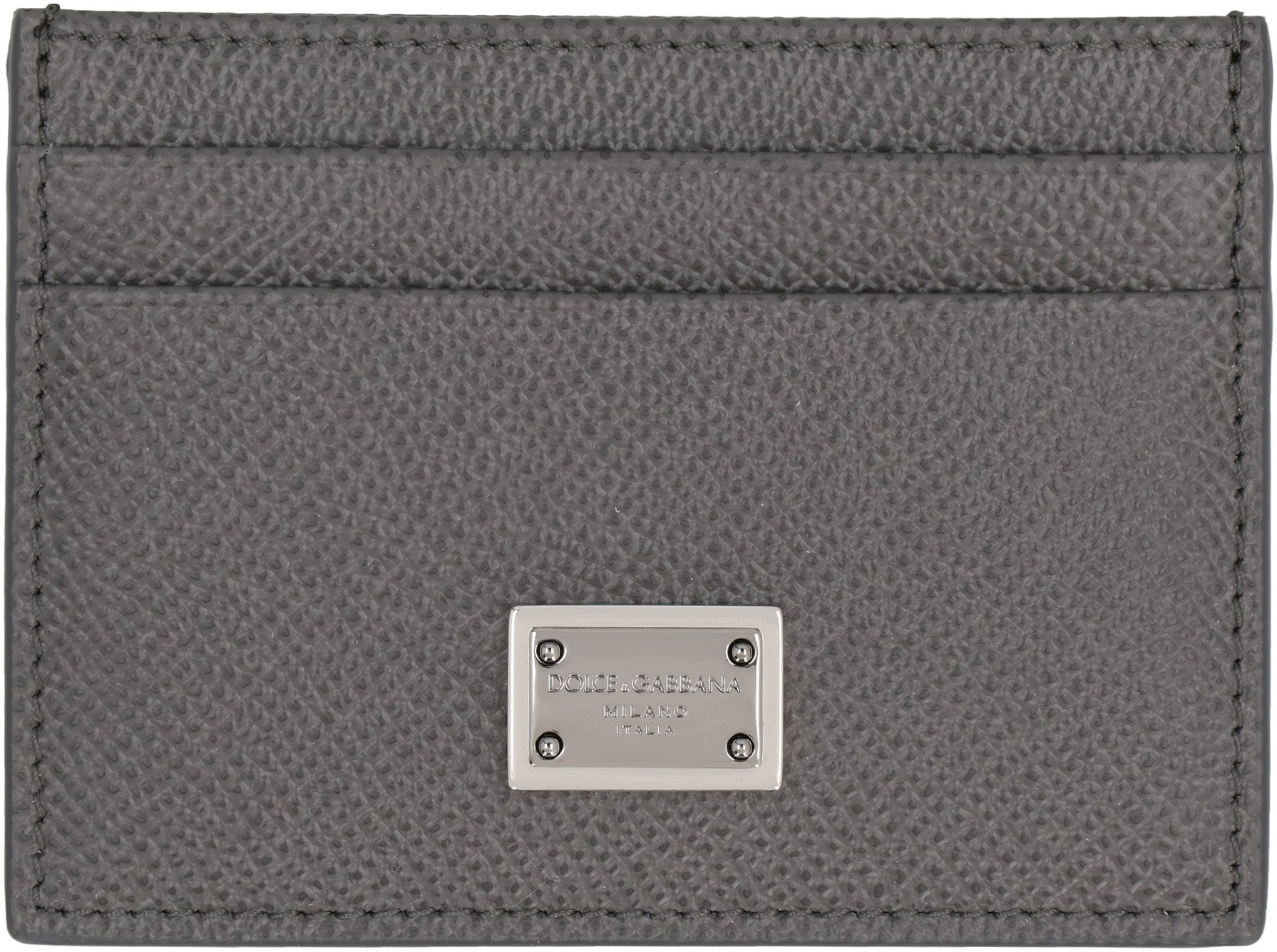 DOLCE &amp; GABBANA Mini Leather Card Holder with Dauphine Print