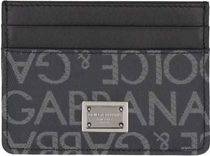 DOLCE &amp; GABBANA Logo Detail Mini Leather Card Holder