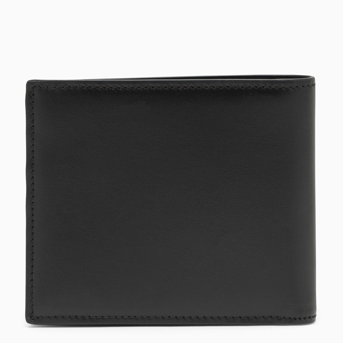 Dolce&amp;Gabbana Black Leather Bi Fold Wallet With Logo