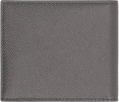 DOLCE &amp; GABBANA Leather Flap-Over Wallet - Compact Size