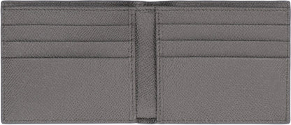DOLCE &amp; GABBANA Leather Flap-Over Wallet - Compact Size