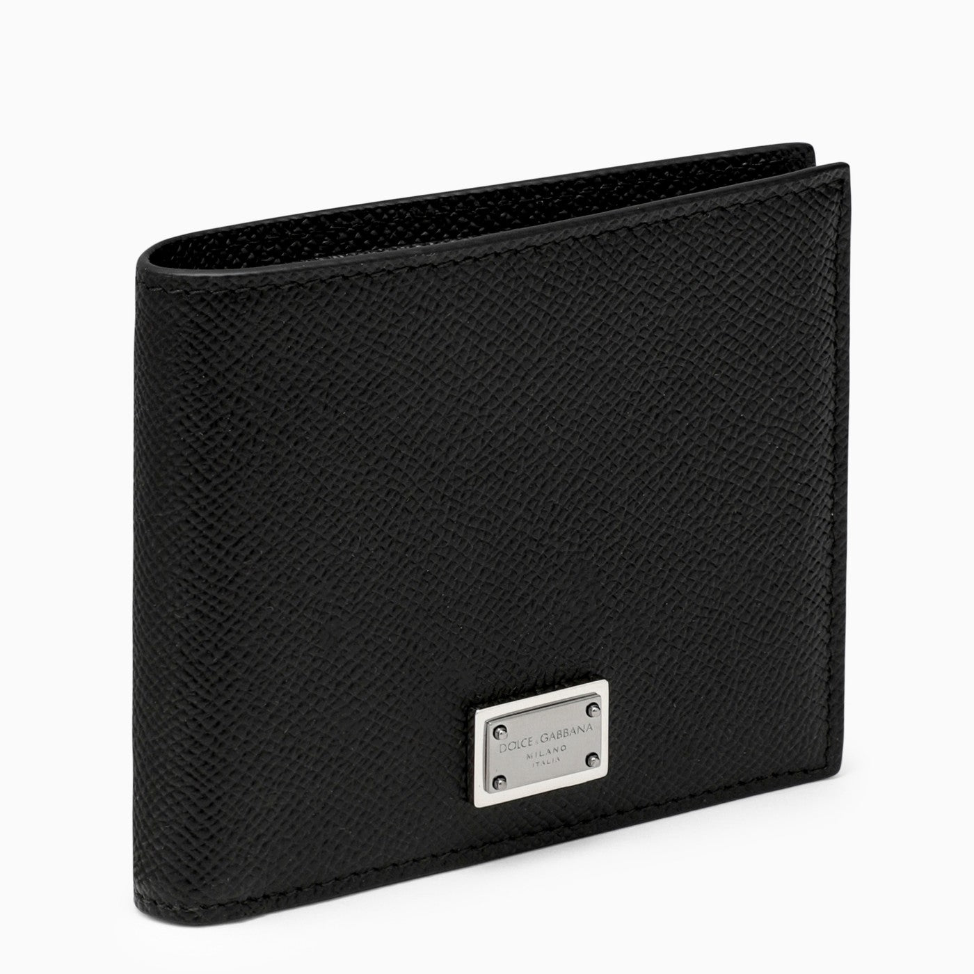 Dolce &amp; Gabbana Black Leather Wallet With Logo