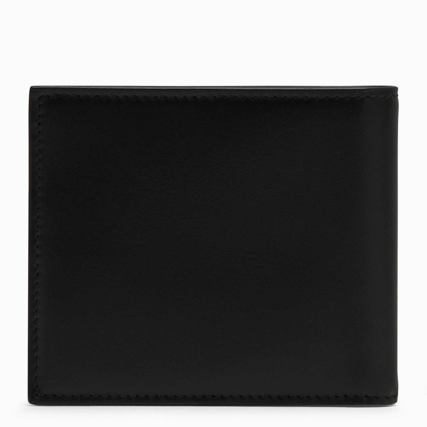 Dolce&amp;Gabbana Black Leather Bi Fold Wallet With Logo