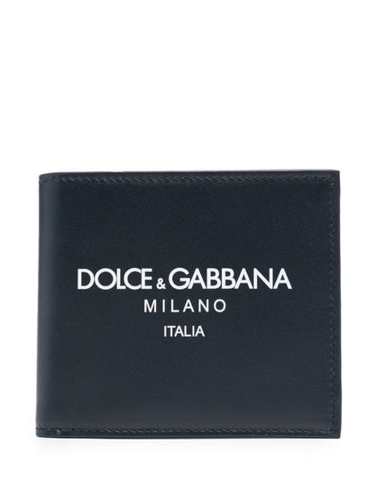DOLCE &amp; GABBANA Leather Bifold Wallet for Men - Classic Mini Style