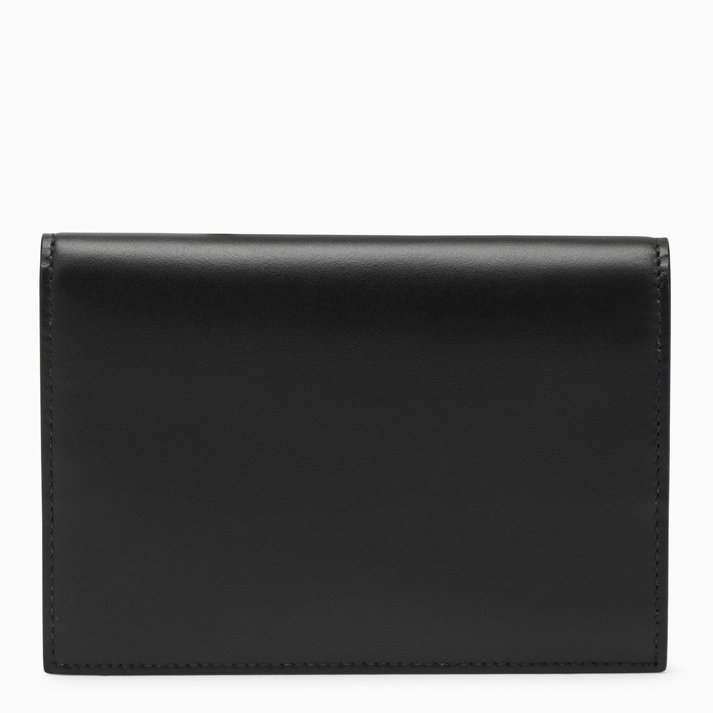 Dolce&amp;Gabbana Black Leather Passport Holder With Logoed Plaque