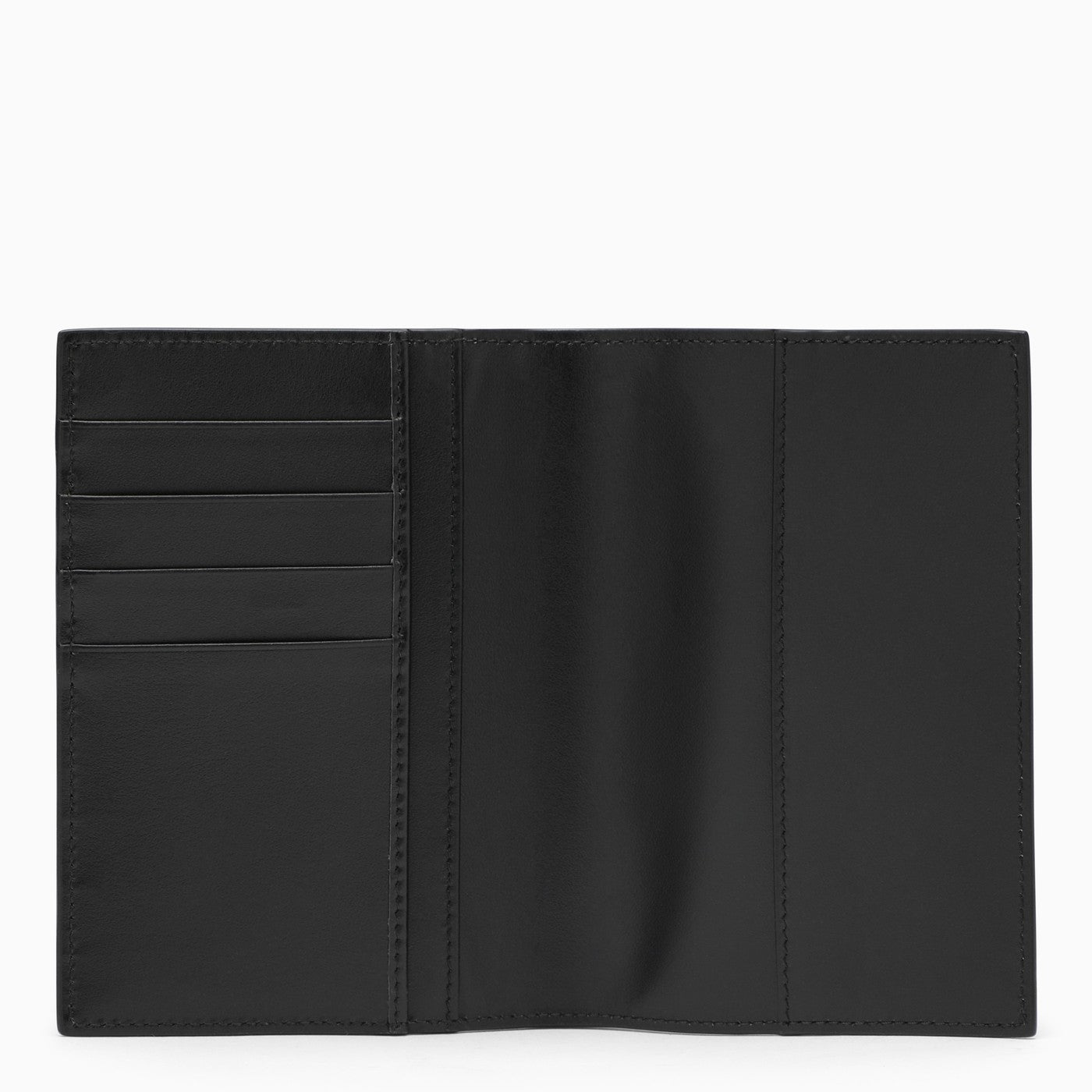 Dolce&amp;Gabbana Black Calfskin Passport Holder With Logo