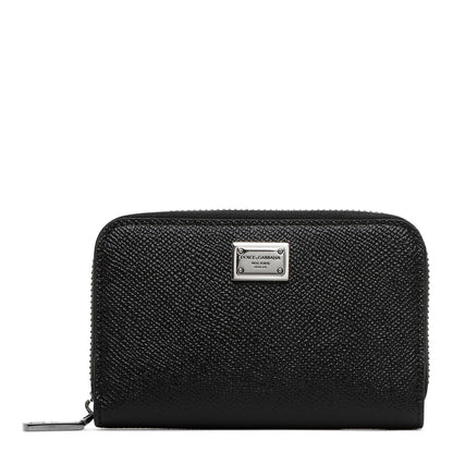DOLCE &amp; GABBANA Premium Vitello Leather Mini Wallet for Men