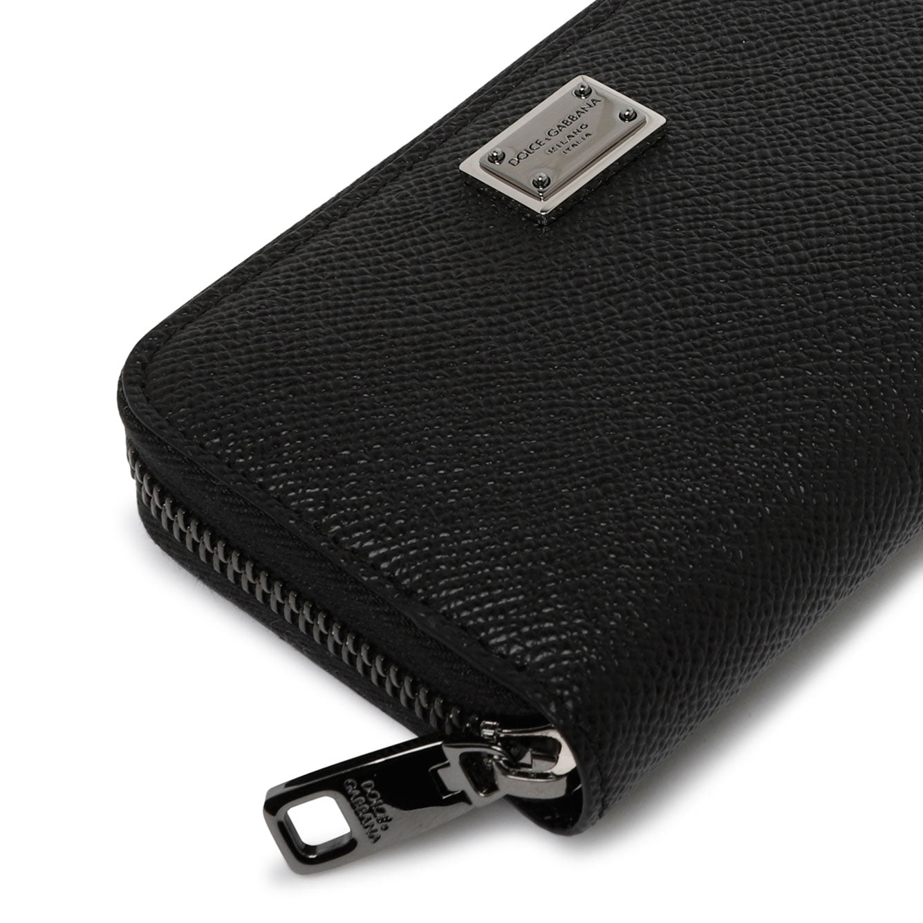 DOLCE &amp; GABBANA Premium Vitello Leather Mini Wallet for Men