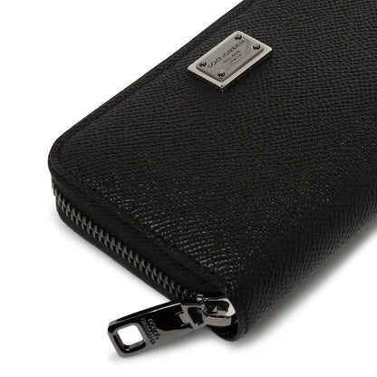 DOLCE &amp; GABBANA Premium Vitello Leather Mini Wallet for Men
