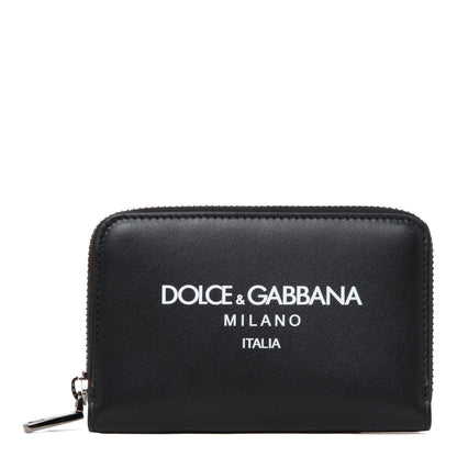 DOLCE &amp; GABBANA Premium Calfskin Mini Wallet for Men