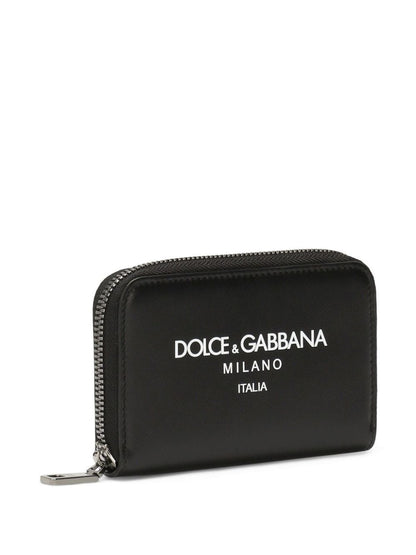 DOLCE &amp; GABBANA Premium Calfskin Mini Wallet for Men
