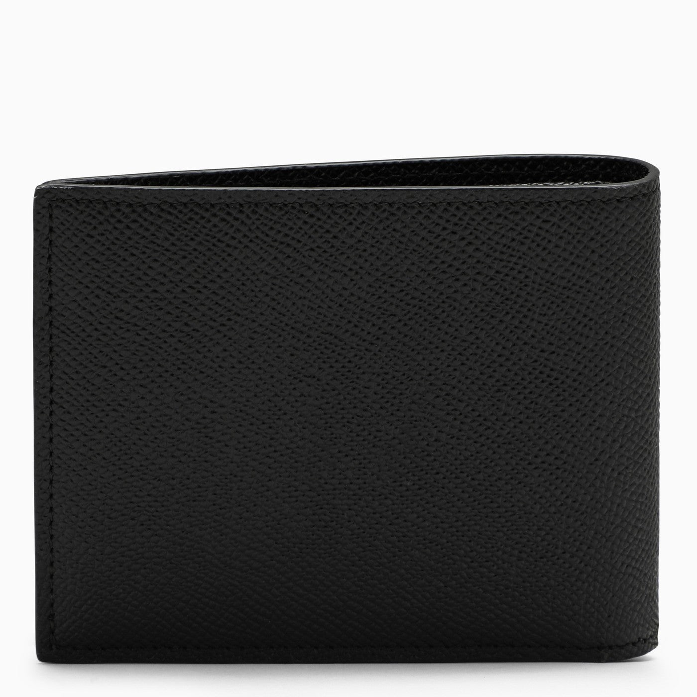 Dolce &amp; Gabbana Black Leather Bi Fold Wallet
