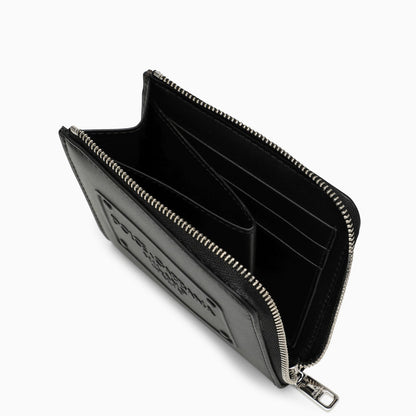 Dolce&amp;Gabbana Black Leather Card Holder With Logoed Plaque