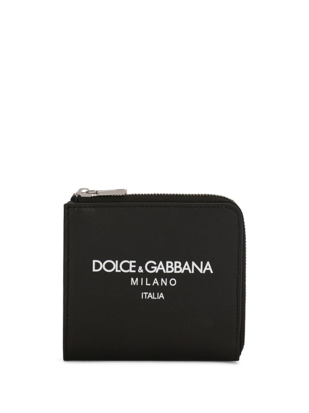 DOLCE &amp; GABBANA Logo Print Leather Mini Wallet