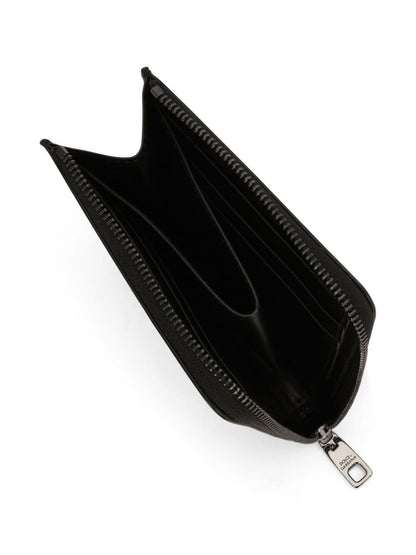 DOLCE &amp; GABBANA Logo Print Leather Mini Wallet