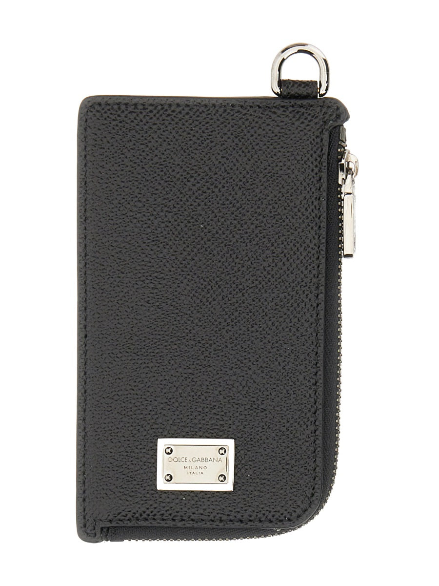 DOLCE &amp; GABBANA Mini Logo Plaque Card Holder