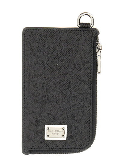 DOLCE &amp; GABBANA Mini Logo Plaque Card Holder