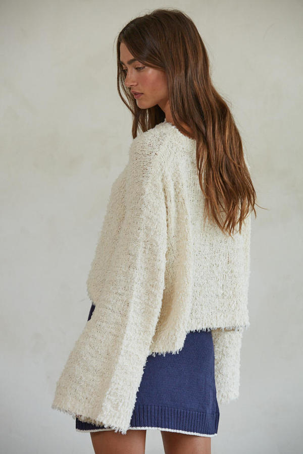 Maybell Sweater Top: Ivory