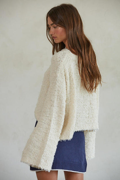 Maybell Sweater Top: Ivory