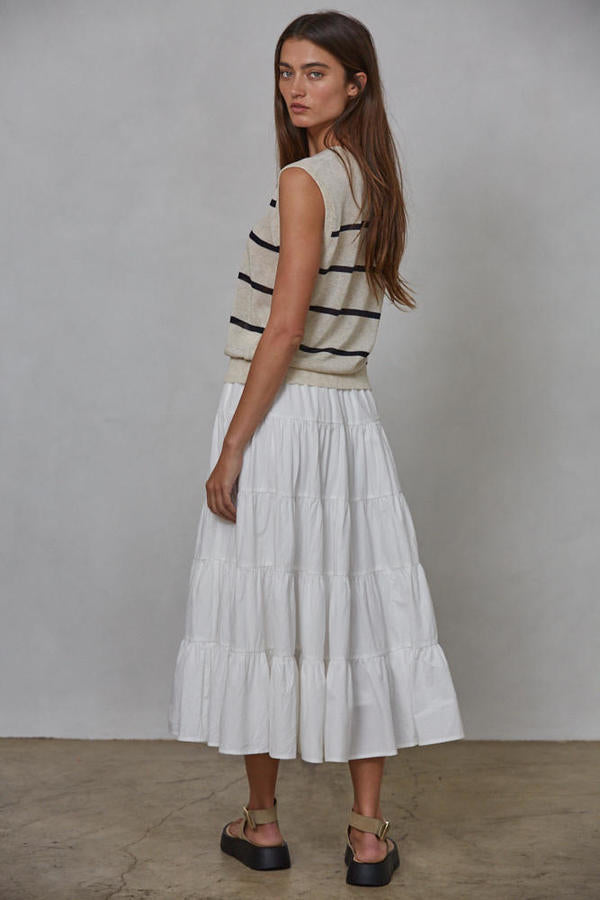 Austen Sleeveless Top: Natural