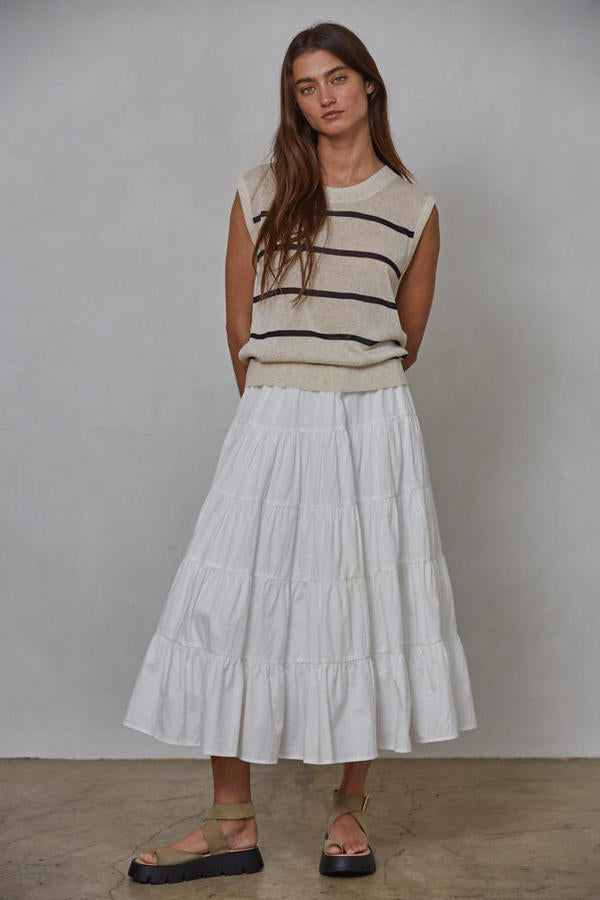 Austen Sleeveless Top: Natural