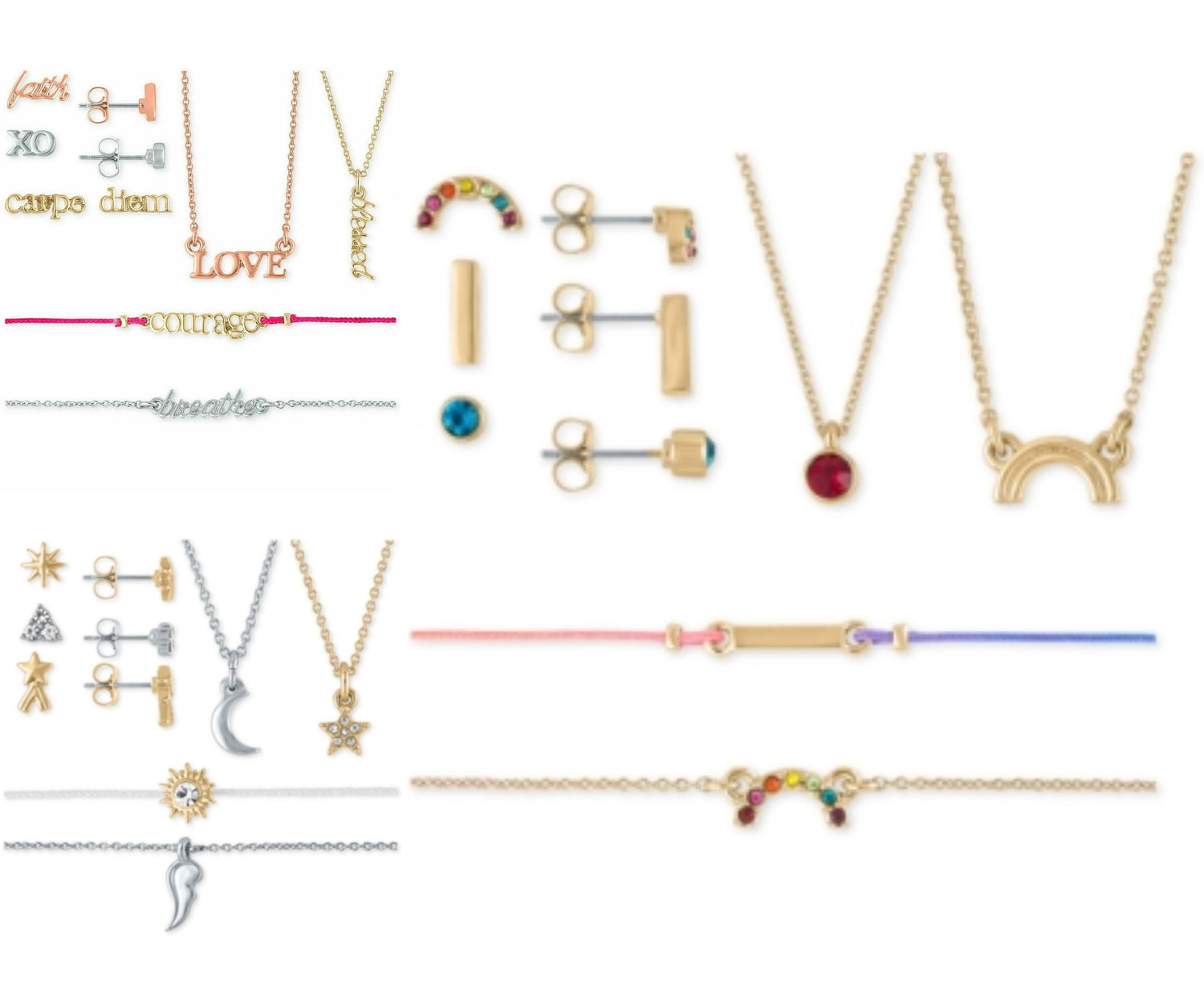 Rachel Rachel Roy Two-Tone Stud Earrings, Pendant Necklace &amp; Bracelet 7-Pc.