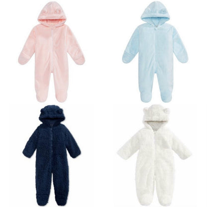 First Impressions Baby Hooded Footed Faux-Sherpa Bunting Snowsuit