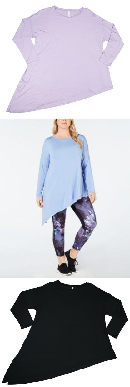 Ideology Asymmetrical Hem Long Sleeve Athletic Top