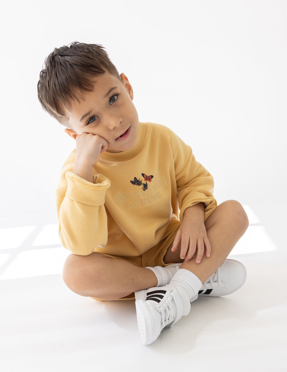 Better Days Butterfly Kids Crewneck