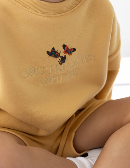 Better Days Butterfly Kids Crewneck
