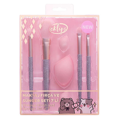 Eklips Character 4-Piece Brush &amp; 3-Piece Sponge Set