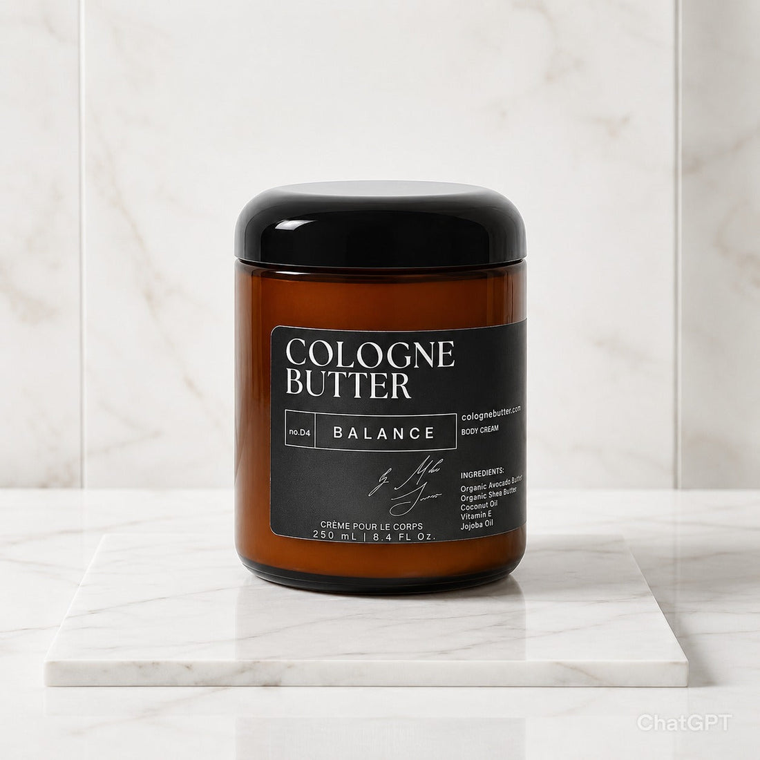 BALANCE – Luxury Fragrance Body Butter | Coffee, Dark Chocolate &amp; Sandalwood Cologne Scent Moisturizing Skin Butter | Cologne Butter
