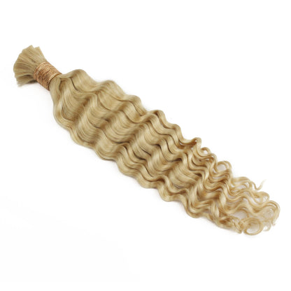 Blonde Deep Wave Bulk 100% Human Braiding Hair