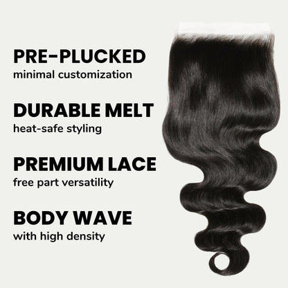 Body Wave 6x6 HD Lace Human Hair Closure