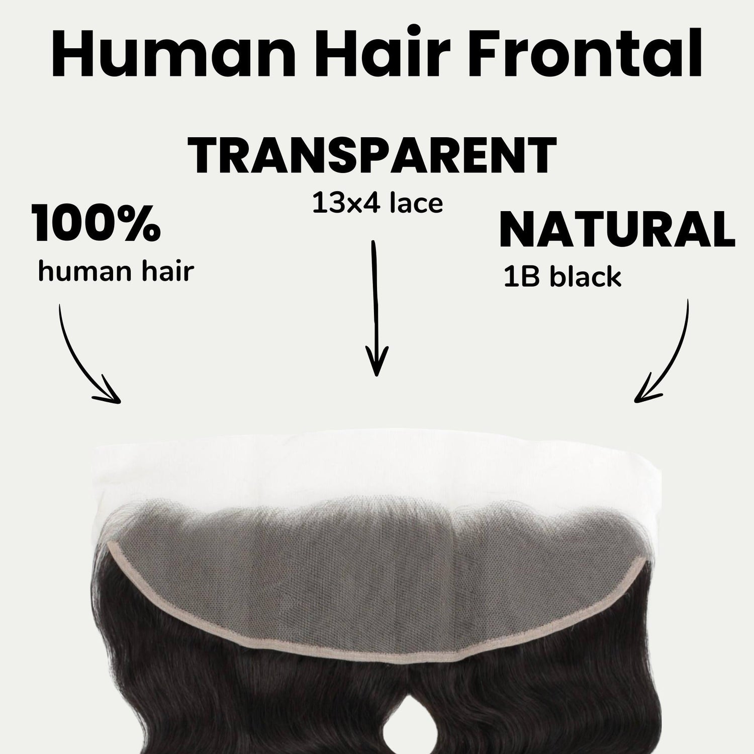 Brazilian Body Wave 13x4 Transparent Lace Human Hair Frontal