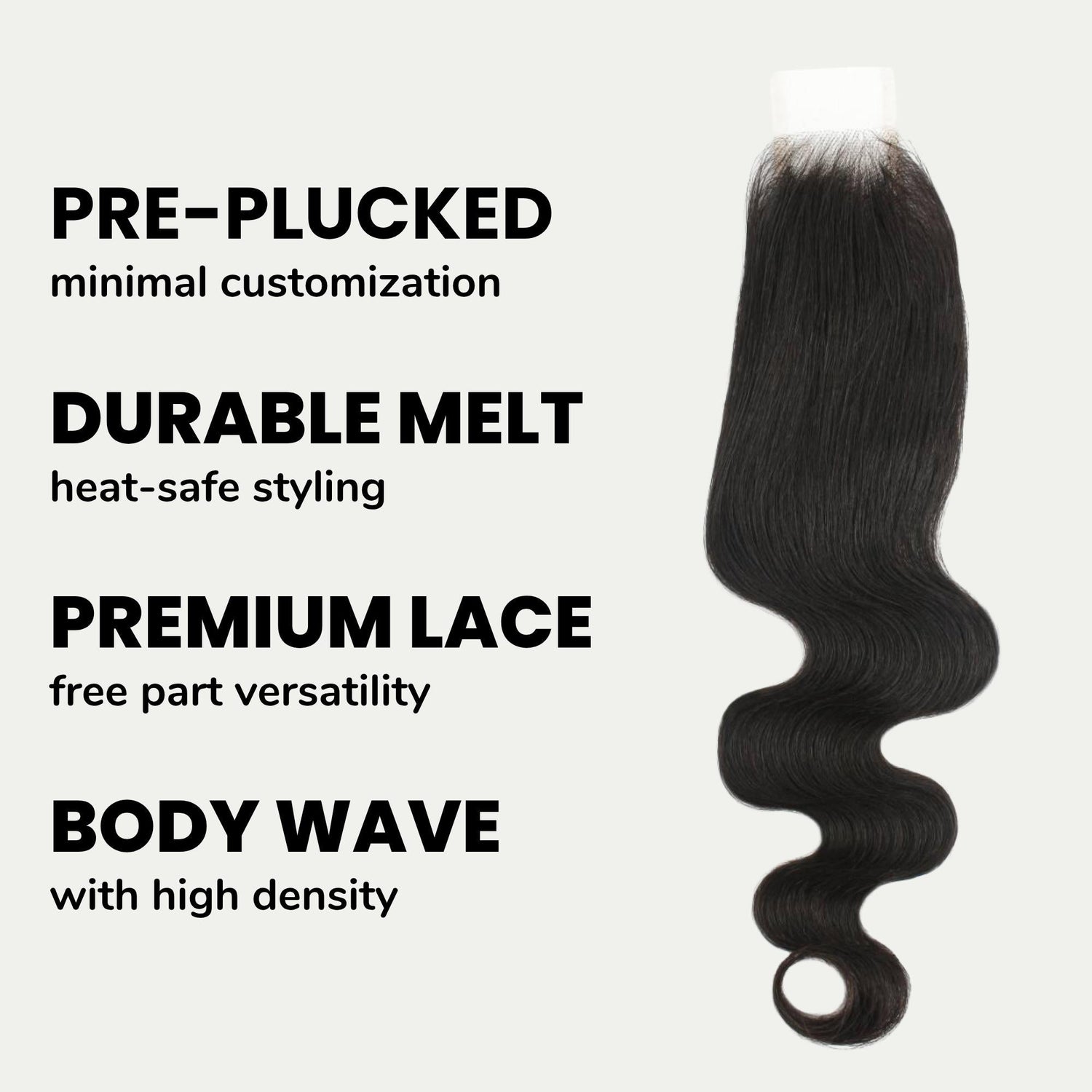 Brazilian Body Wave 2x6 Transparent Lace Human Hair Closure