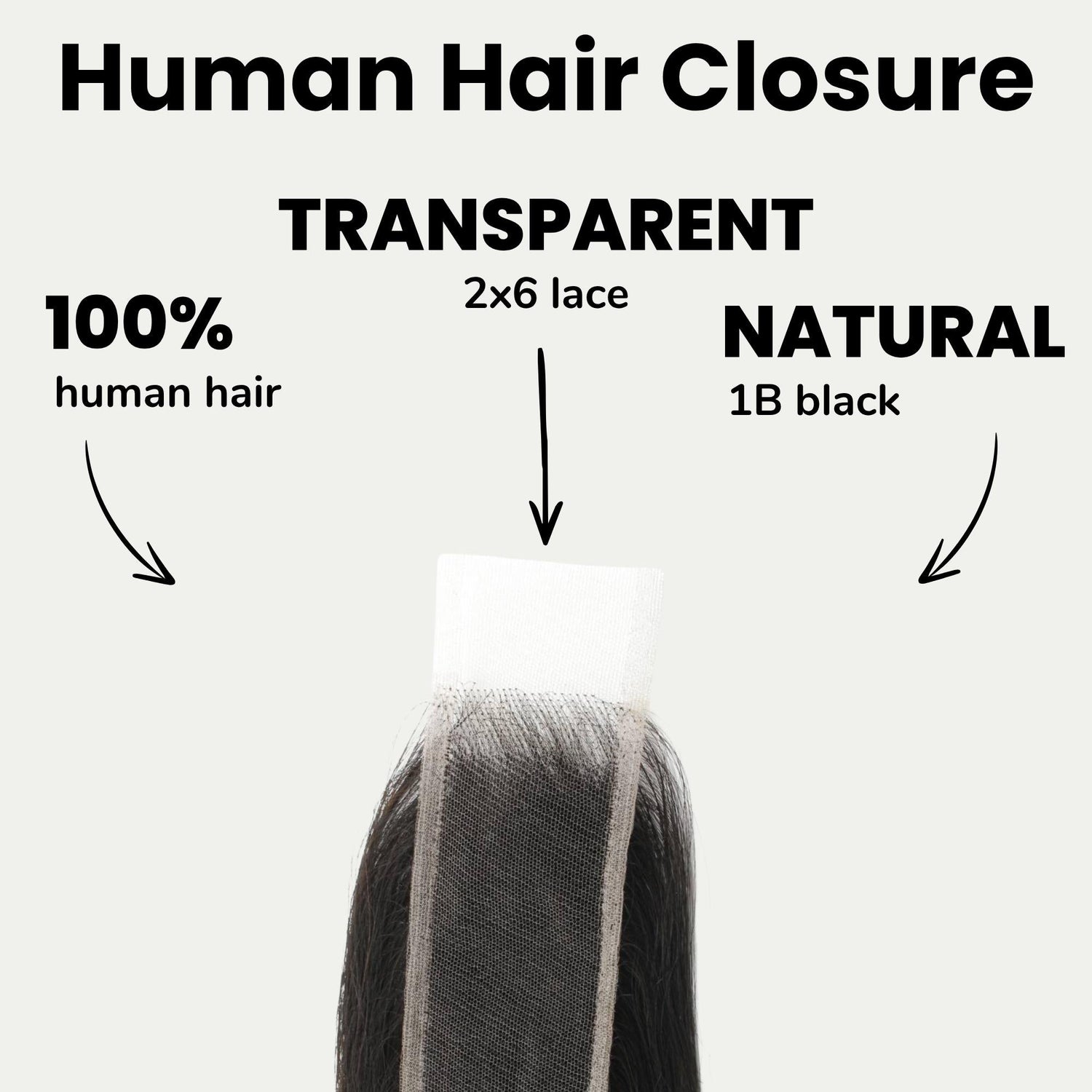 Brazilian Body Wave 2x6 Transparent Lace Human Hair Closure