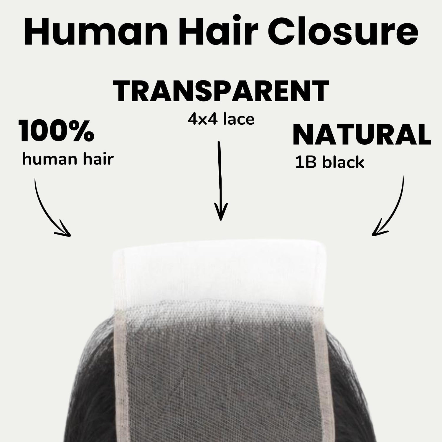 Brazilian Silky Straight 4x4 Transparent Lace Human Hair Closure