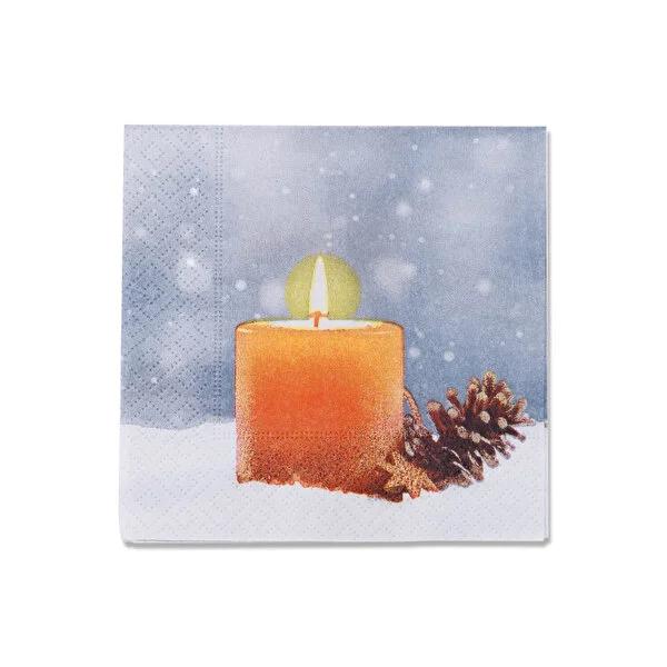 Alouette Christmas Napkin Candle Holder 20-Piece Set - Festive Holiday Decoration for New Year&